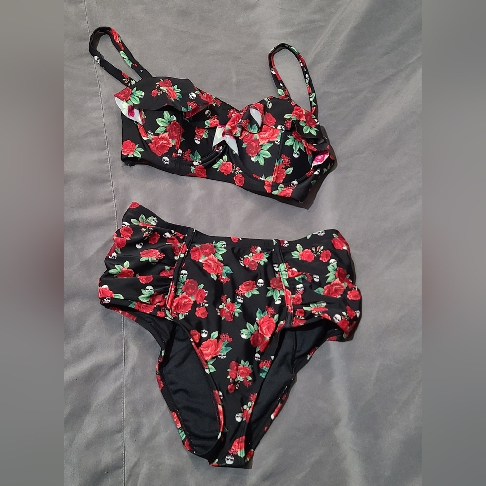 Rose & Skull Bikini Set